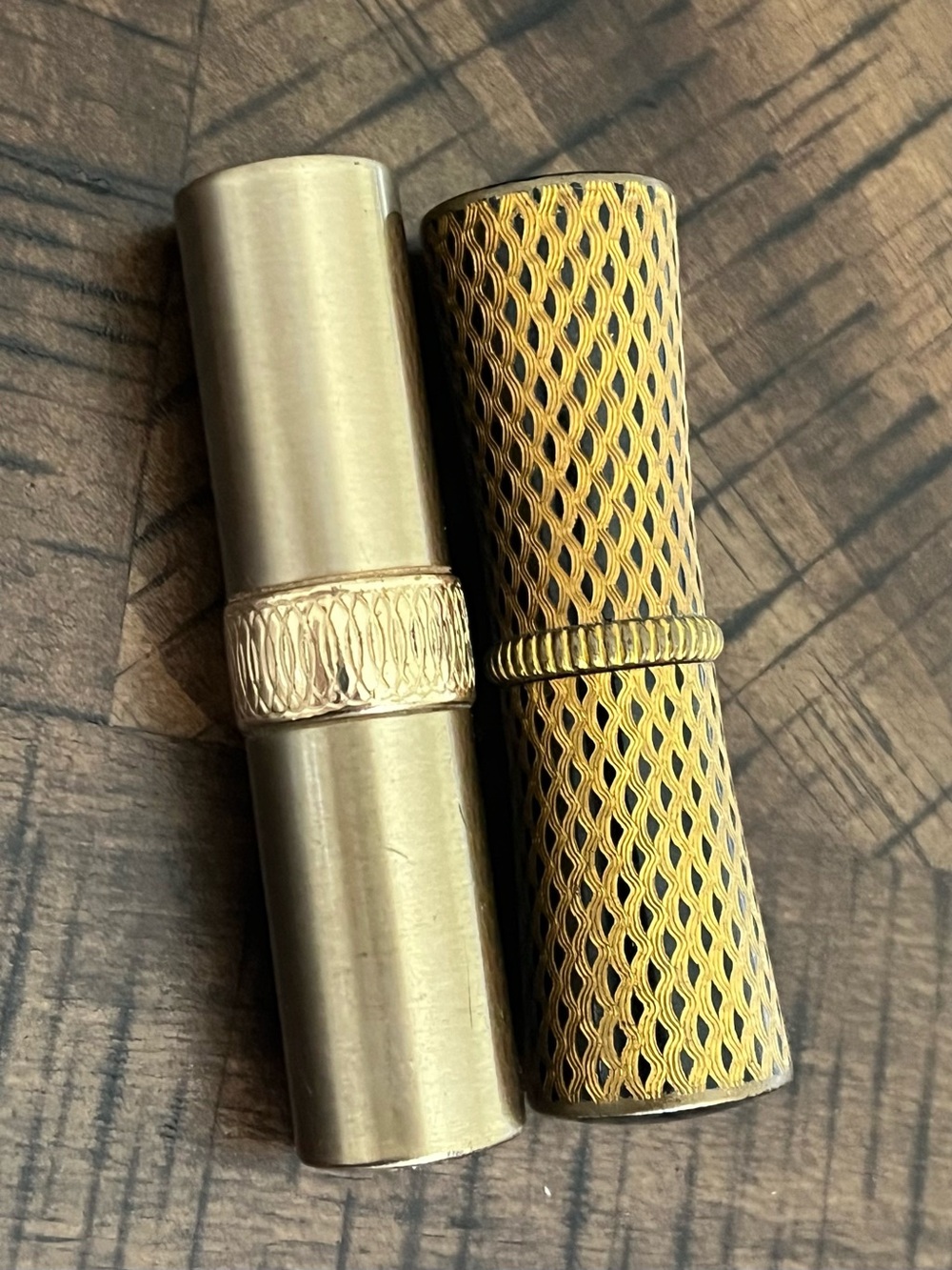 Two 1950’s Lipstick Case Revlon Futurama Van Cleef & Arpels & Germaine Monteil